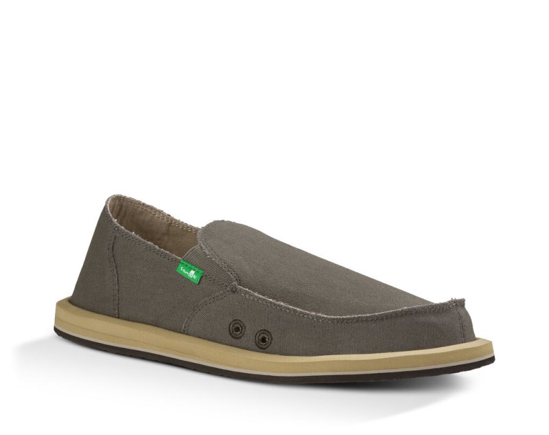 Sanuk Mens Vagabond Dark Grey Shoes | SVYDHZ768